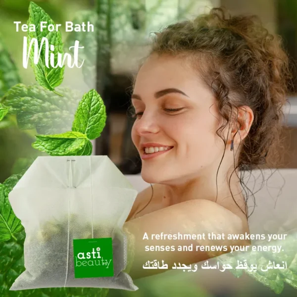 mint bath tea – refreshing energy & skin revitalization