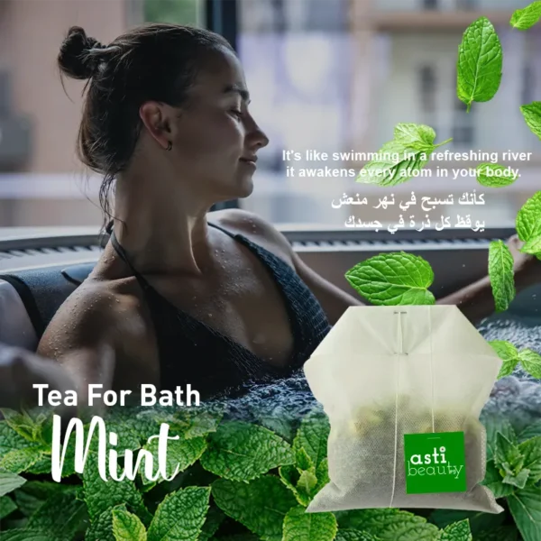 mint bath tea – refreshing energy & skin revitalization