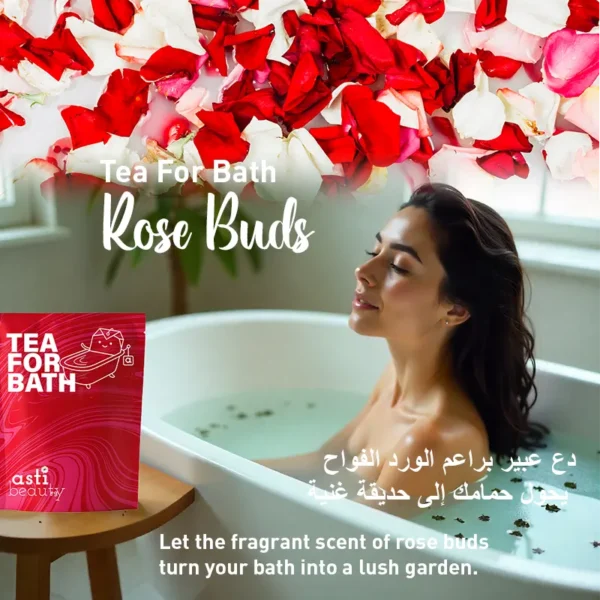 rose buds bath tea – romantic relaxation & skin nourishment